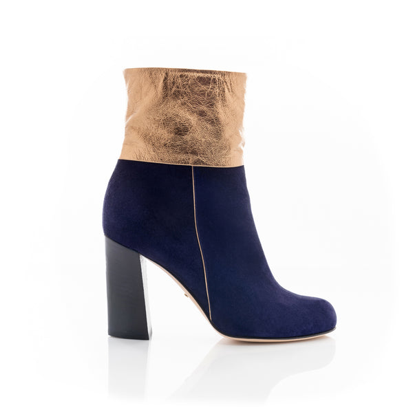 BOOTS LILI BLU VELVET OR